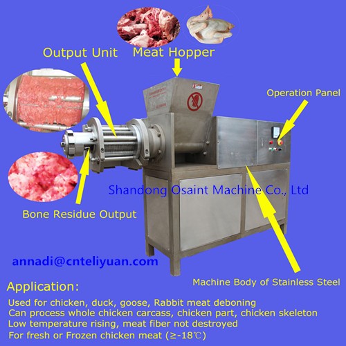 Mdm chicken deboning machine used in sausage production line